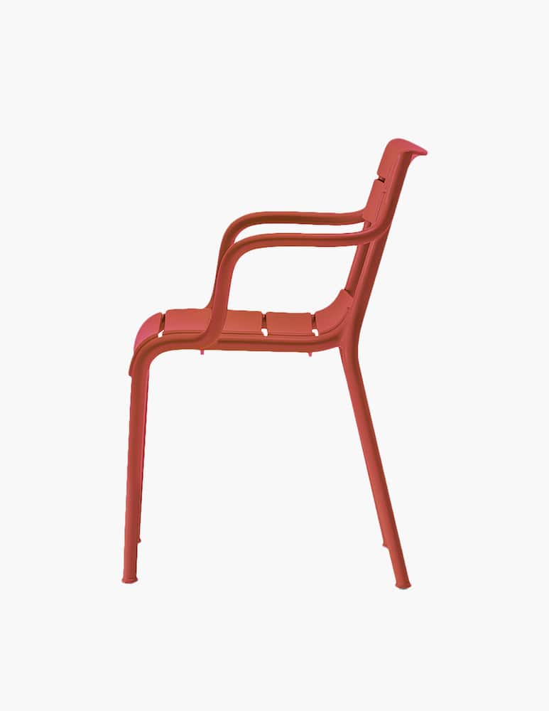 rinascente Pedrali Souvenir Chair with armrests - Red