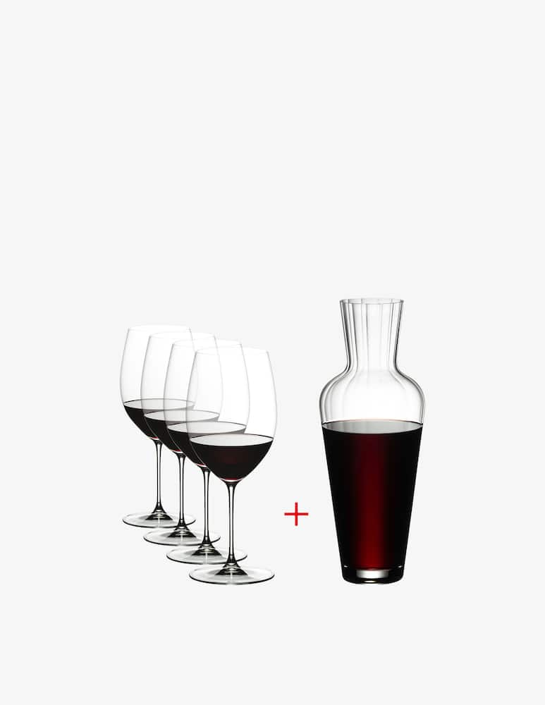 rinascente Riedel Veritas Bicchieri Cabernet Merlot+Decanter Set 5Pz