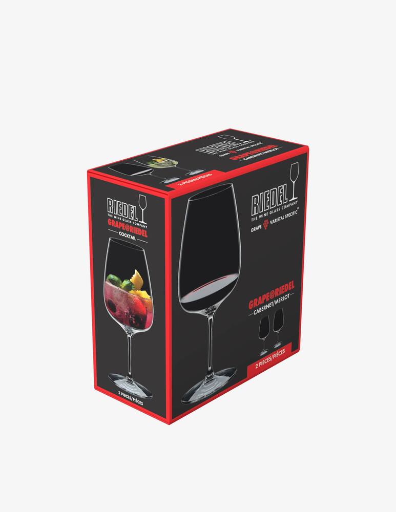 rinascente Riedel Grape Goblets Cabernet/ Merlot/Cocktail Glasses 2 pc Set