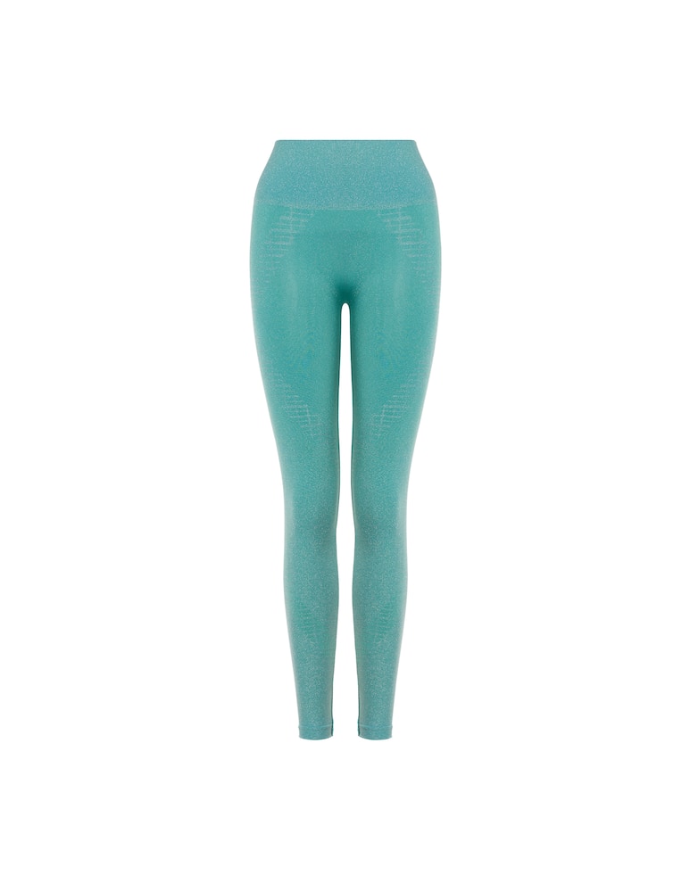rinascente Wolford Shiny Grid leggings - green