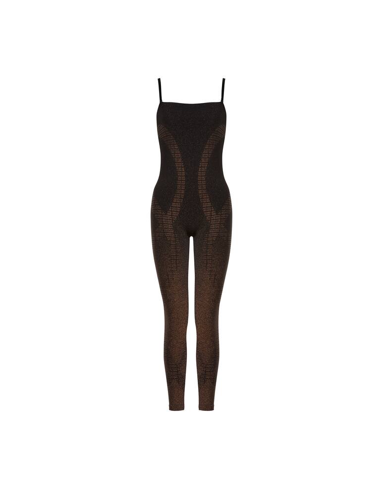 rinascente Wolford Shiny Grid jumpsuit - black