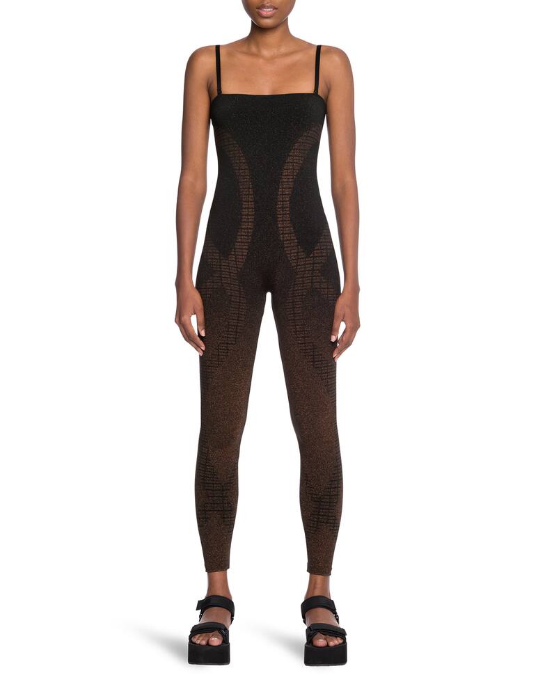 rinascente Wolford Shiny Grid jumpsuit - black