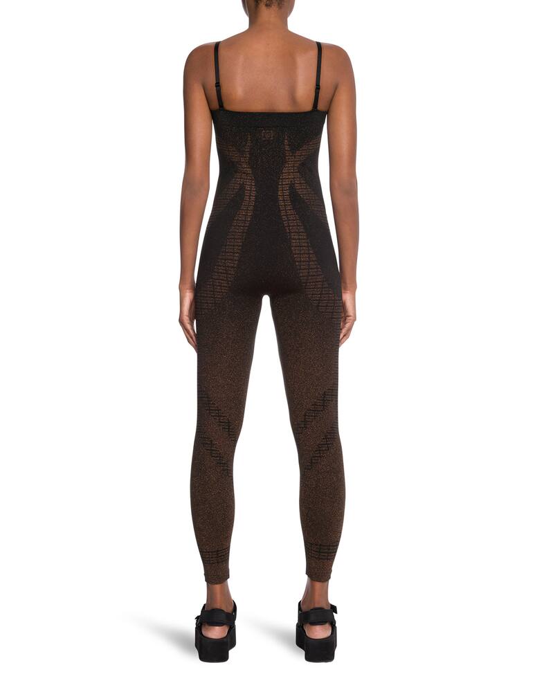 rinascente Wolford Shiny Grid jumpsuit - black