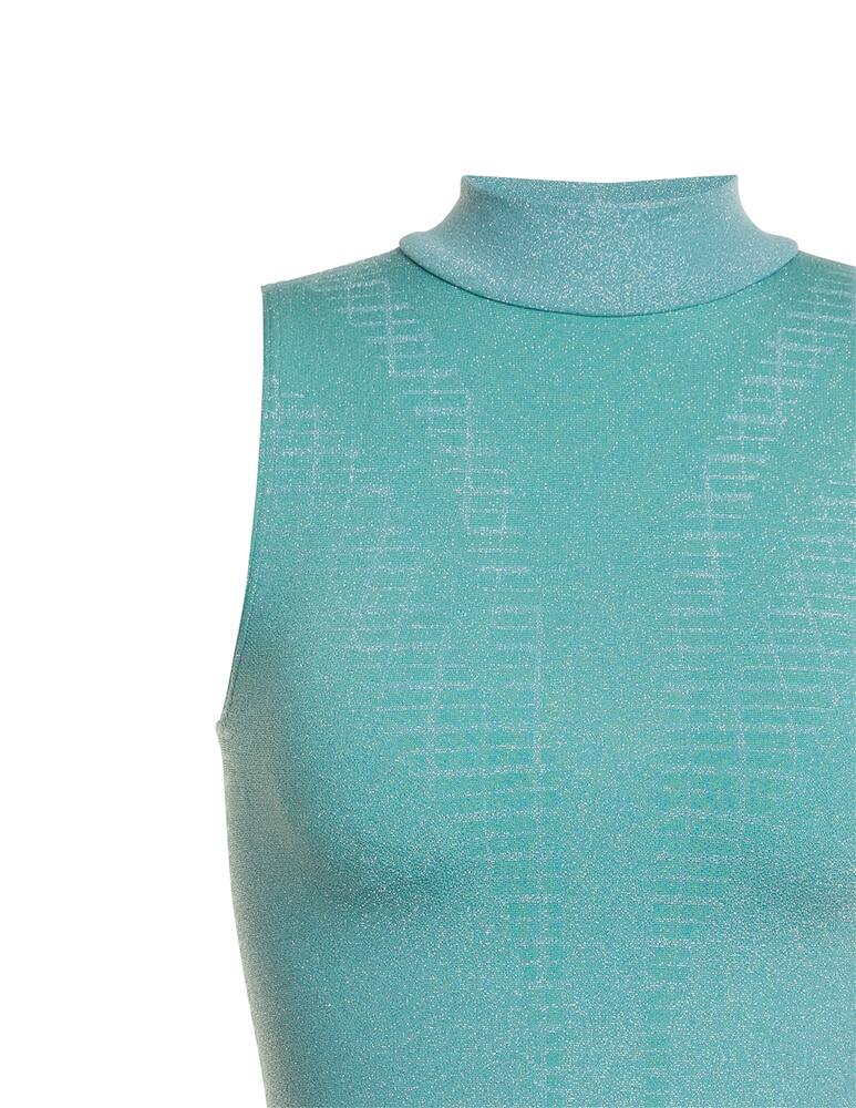 rinascente Wolford Shiny Grid Top - green