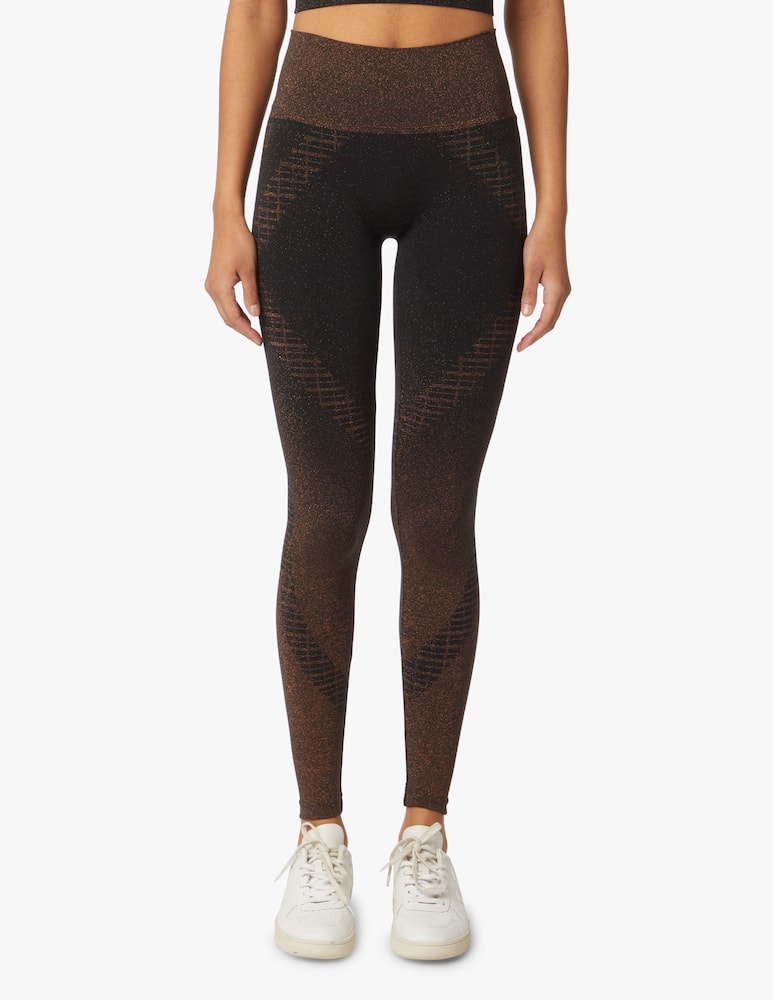 rinascente Wolford Shiny Grid leggings - black
