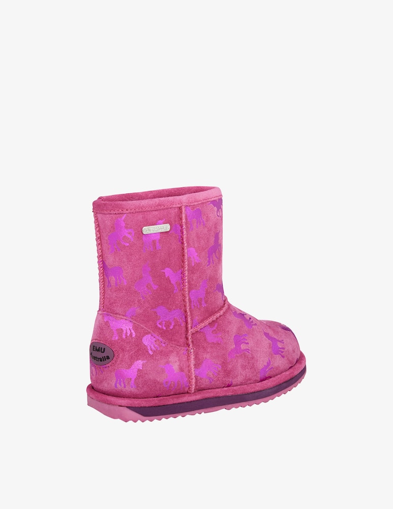 rinascente Emu Rainbow unicorn ankle boots - Pink