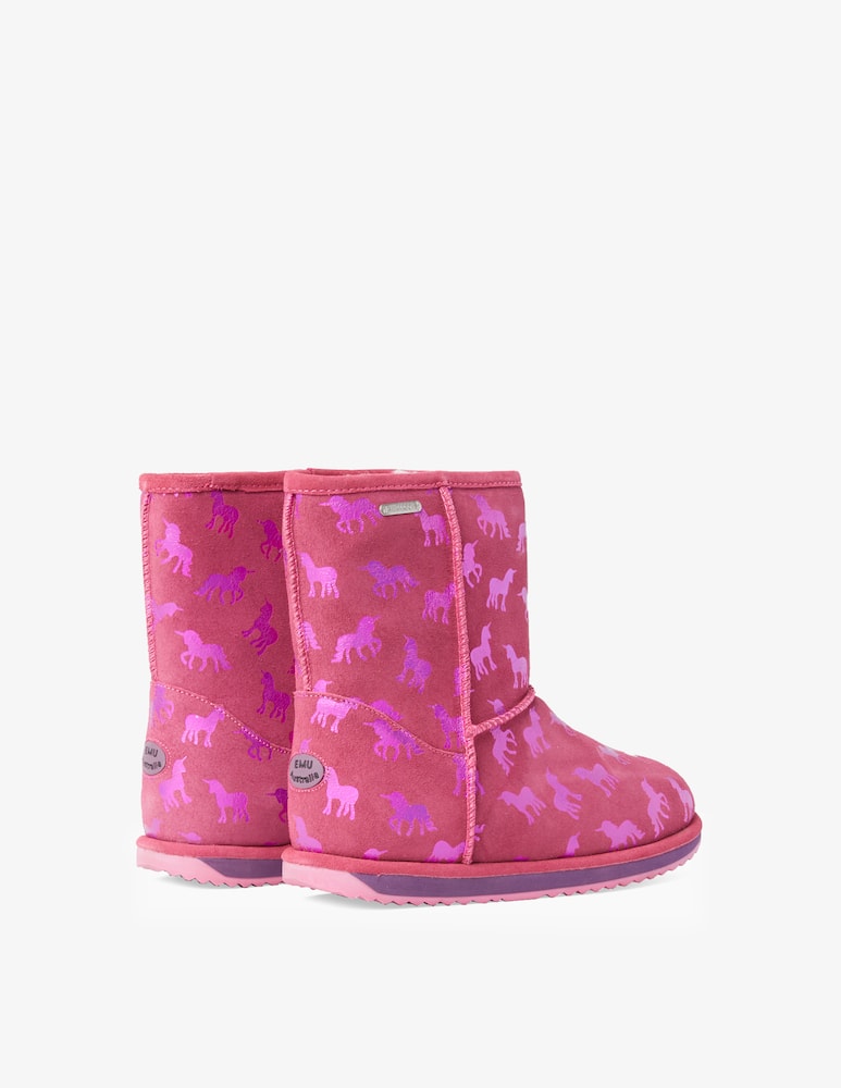 rinascente Emu Rainbow unicorn ankle boots - Pink