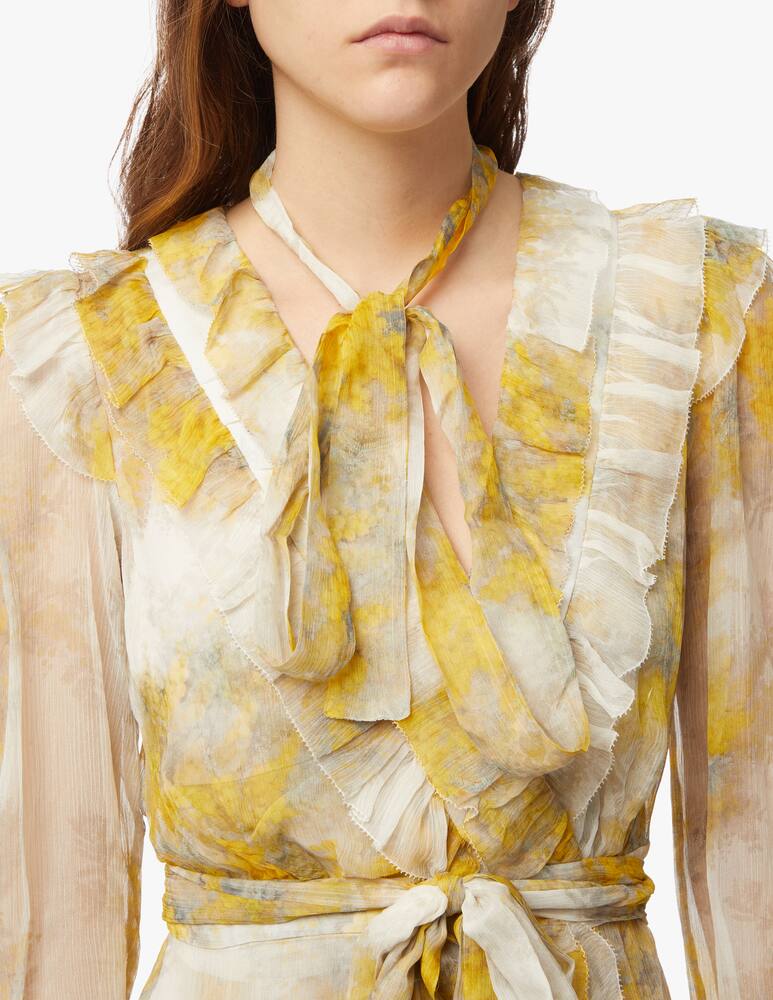 rinascente ZIMMERMANN Botanica frill wrap dress