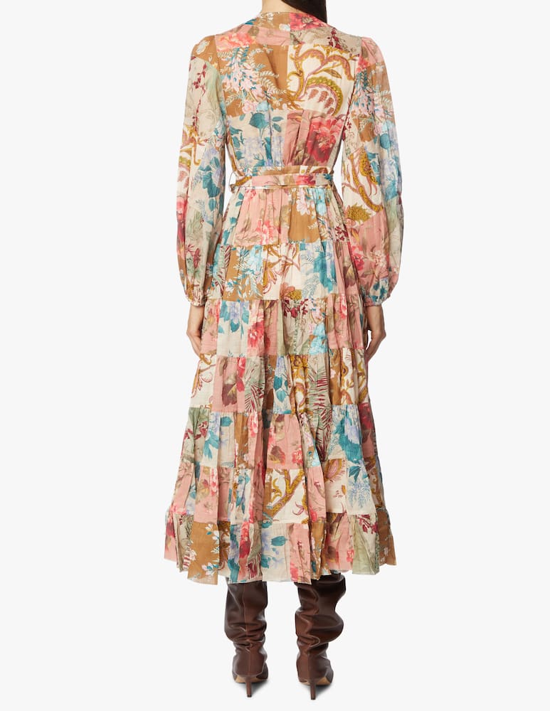 rinascente ZIMMERMANN Vestito midi a manica lunga in cotone Cassia