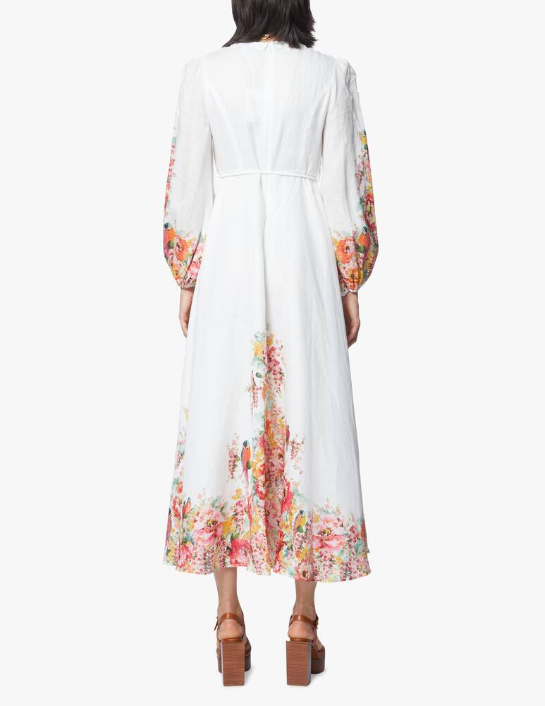 rinascente ZIMMERMANN Linen long sleeved midi dress Mae