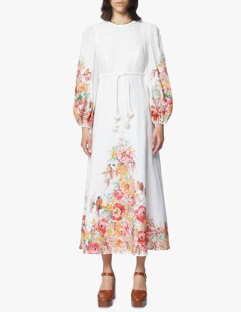 rinascente ZIMMERMANN Linen long sleeved midi dress Mae