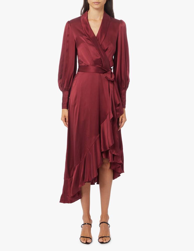 rinascente ZIMMERMANN Silk wrap midi dress