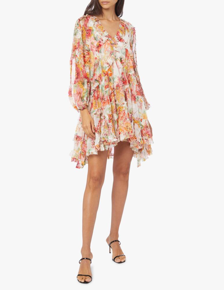 rinascente ZIMMERMANN Silk long sleeved mini dress Mae