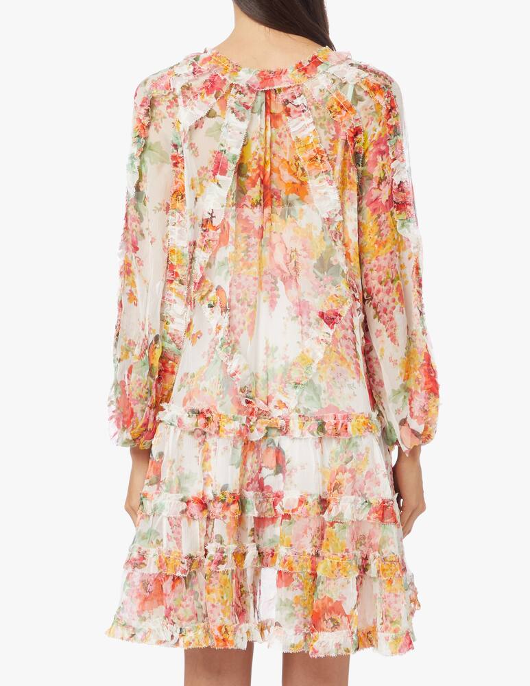 rinascente ZIMMERMANN Silk long sleeved mini dress Mae