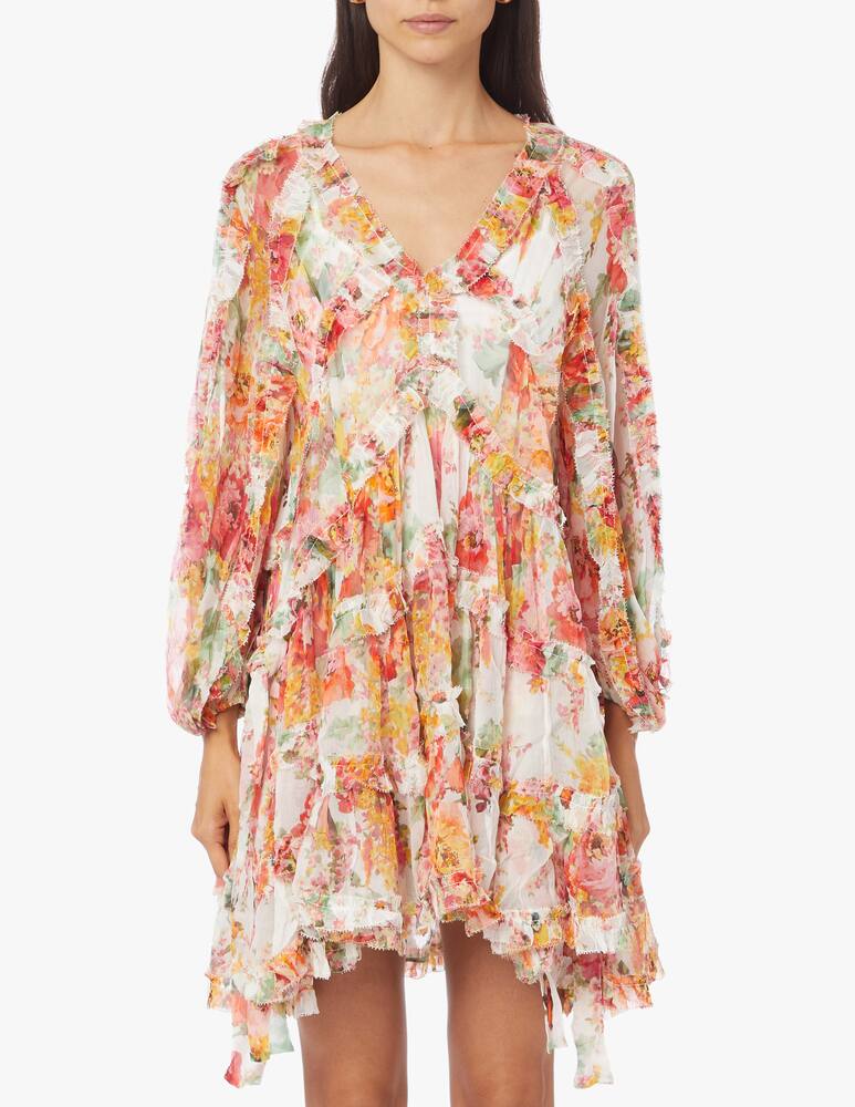 rinascente ZIMMERMANN Silk long sleeved mini dress Mae