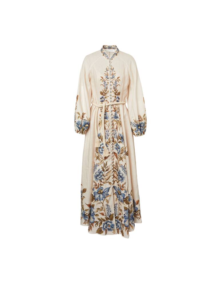 Shop ZIMMERMANN Linen long sleeved maxi dress Aliane on Rinascente Shop ZIMMERMANN Linen long sleeved maxi dress Aliane on Rinascente