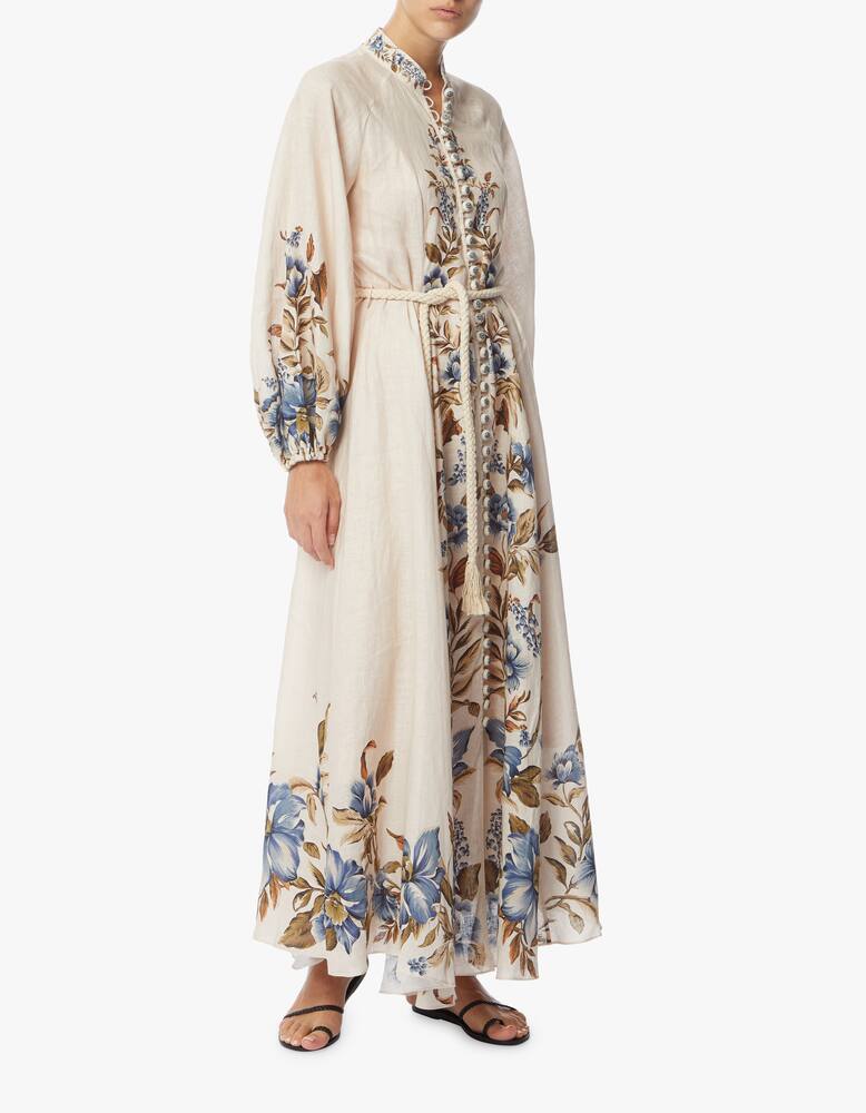 rinascente ZIMMERMANN Linen long sleeved maxi dress Aliane