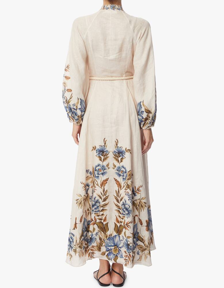 rinascente ZIMMERMANN Linen long sleeved maxi dress Aliane