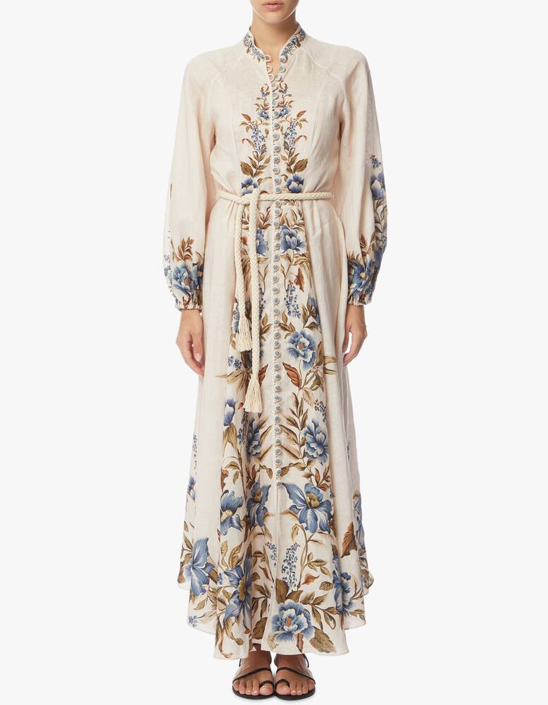 rinascente ZIMMERMANN Linen long sleeved maxi dress Aliane