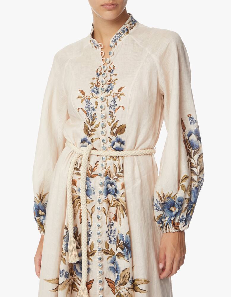 rinascente ZIMMERMANN Linen long sleeved maxi dress Aliane