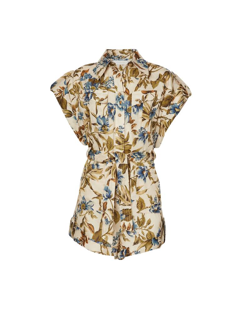 rinascente ZIMMERMANN Tutina in lino con stampa floreale Aliane