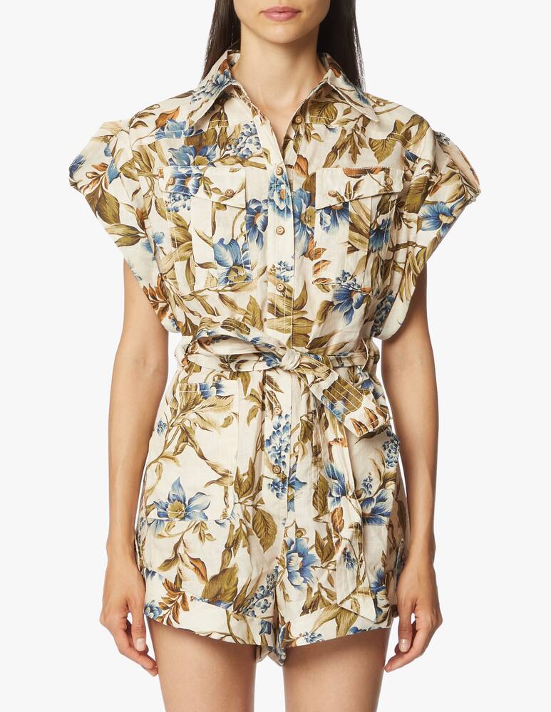 rinascente ZIMMERMANN Tutina in lino con stampa floreale Aliane