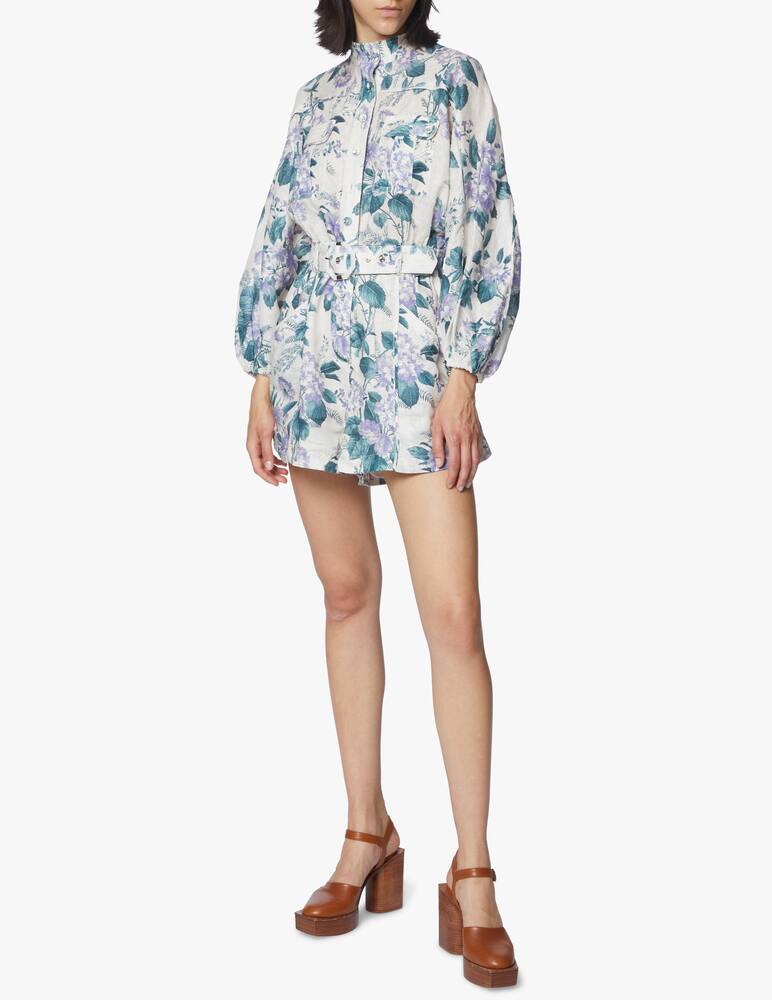 rinascente ZIMMERMANN Linen long sleeved playsuit Cassia
