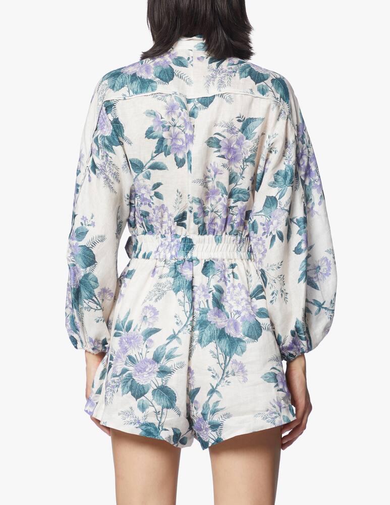 rinascente ZIMMERMANN Linen long sleeved playsuit Cassia