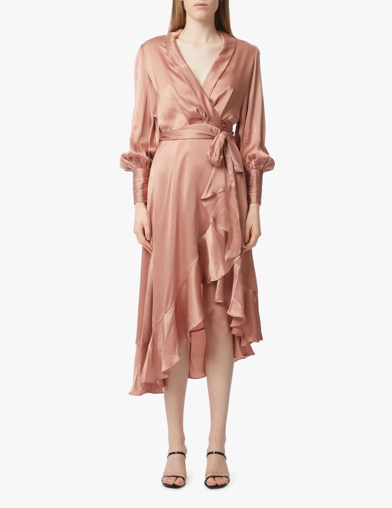 rinascente ZIMMERMANN Silk wrap midi dress