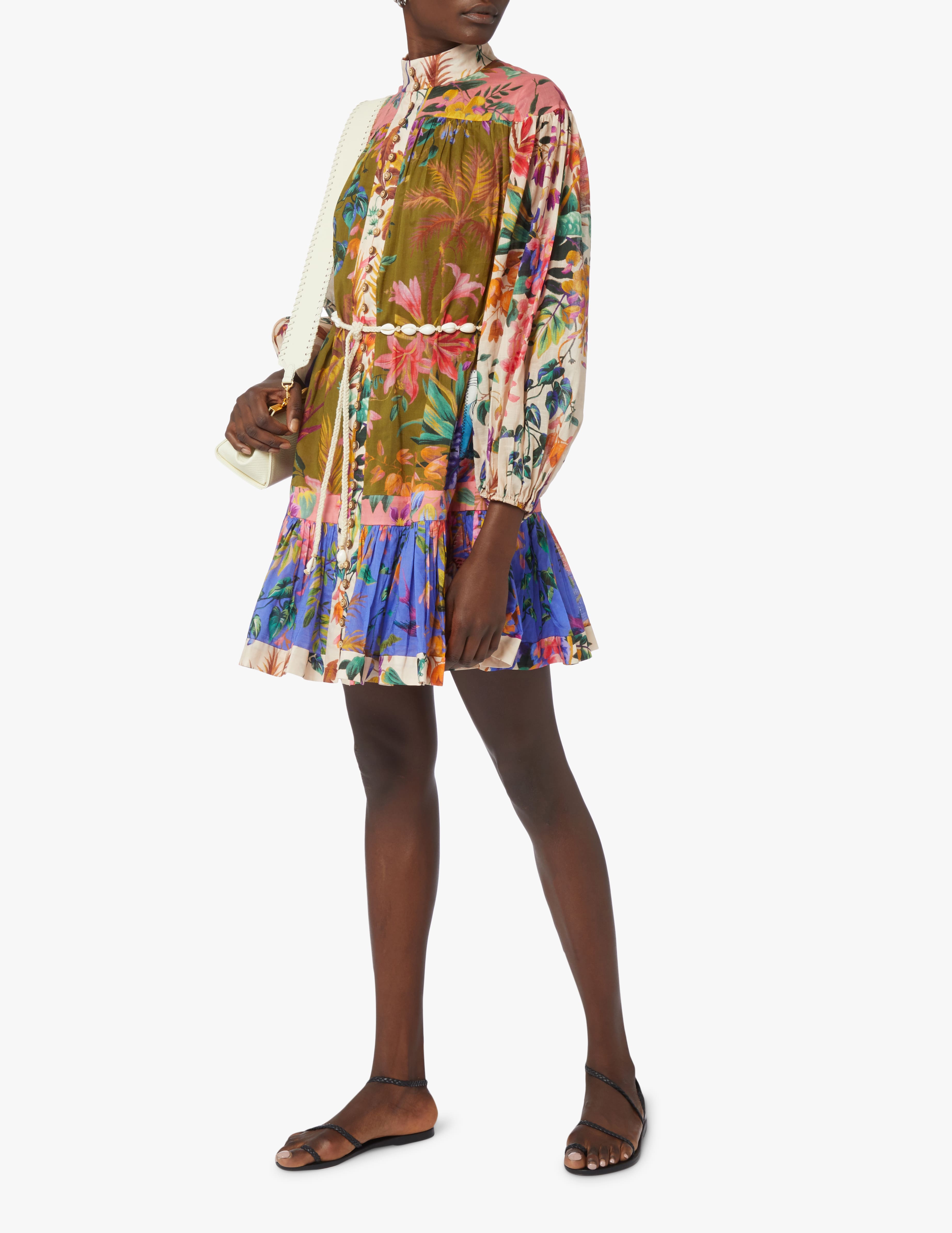 Zimmermann Vestito corto in cotone Tropicana - multicolor - Rinascente.it