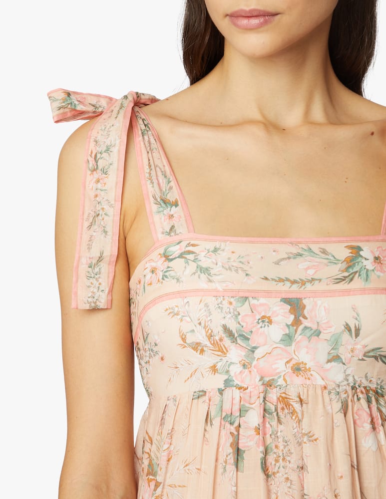 rinascente ZIMMERMANN Moonshine plunge mini cottton dress - pink