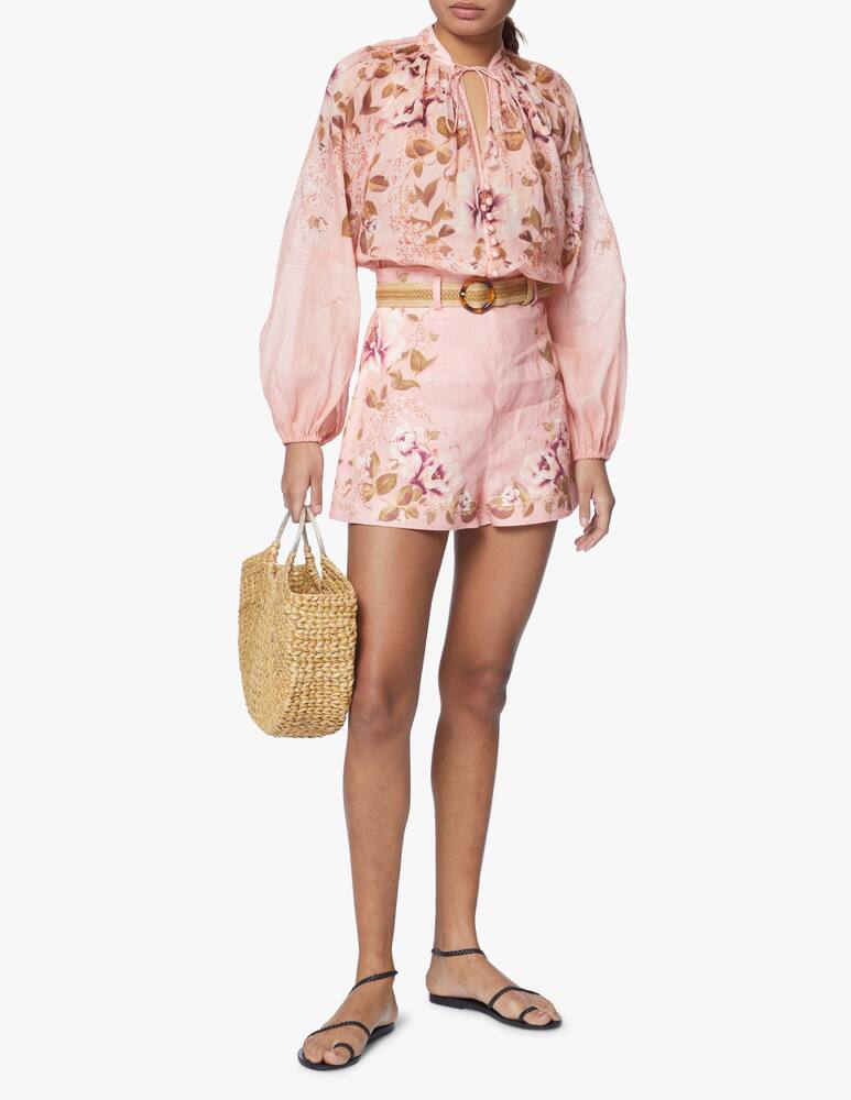 rinascente ZIMMERMANN Blusa con cravatta in ramie Rosa - rosa