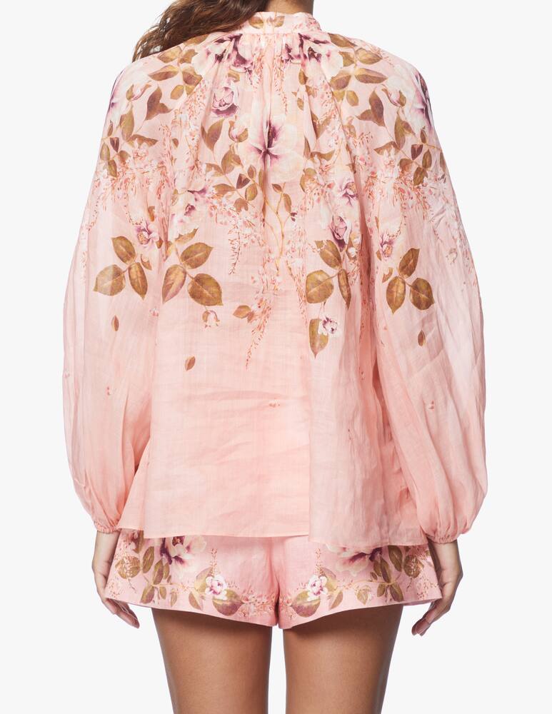 rinascente ZIMMERMANN Blusa con cravatta in ramie Rosa - rosa