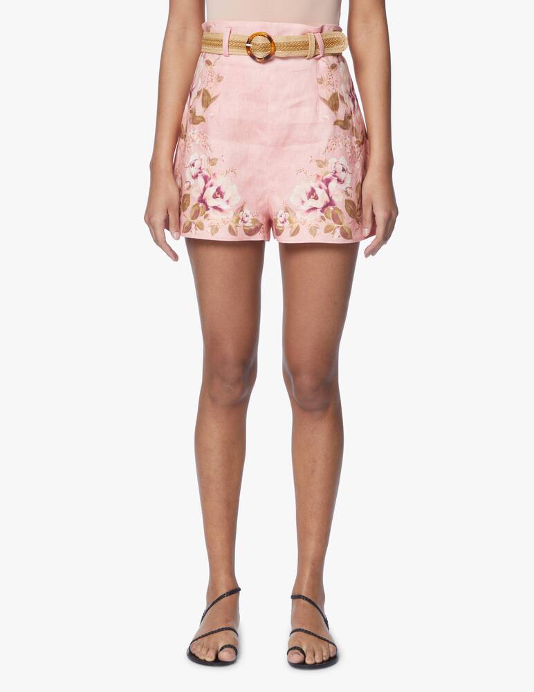 rinascente ZIMMERMANN Pantaloncini a via alta in lino Rosa - rosa