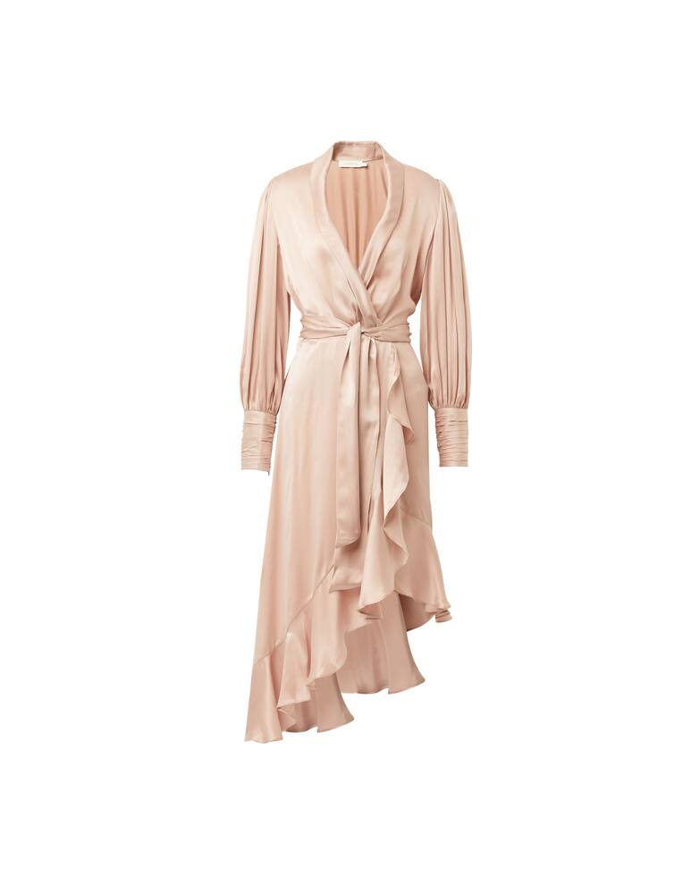 rinascente ZIMMERMANN Silk wrap midi dress - pink