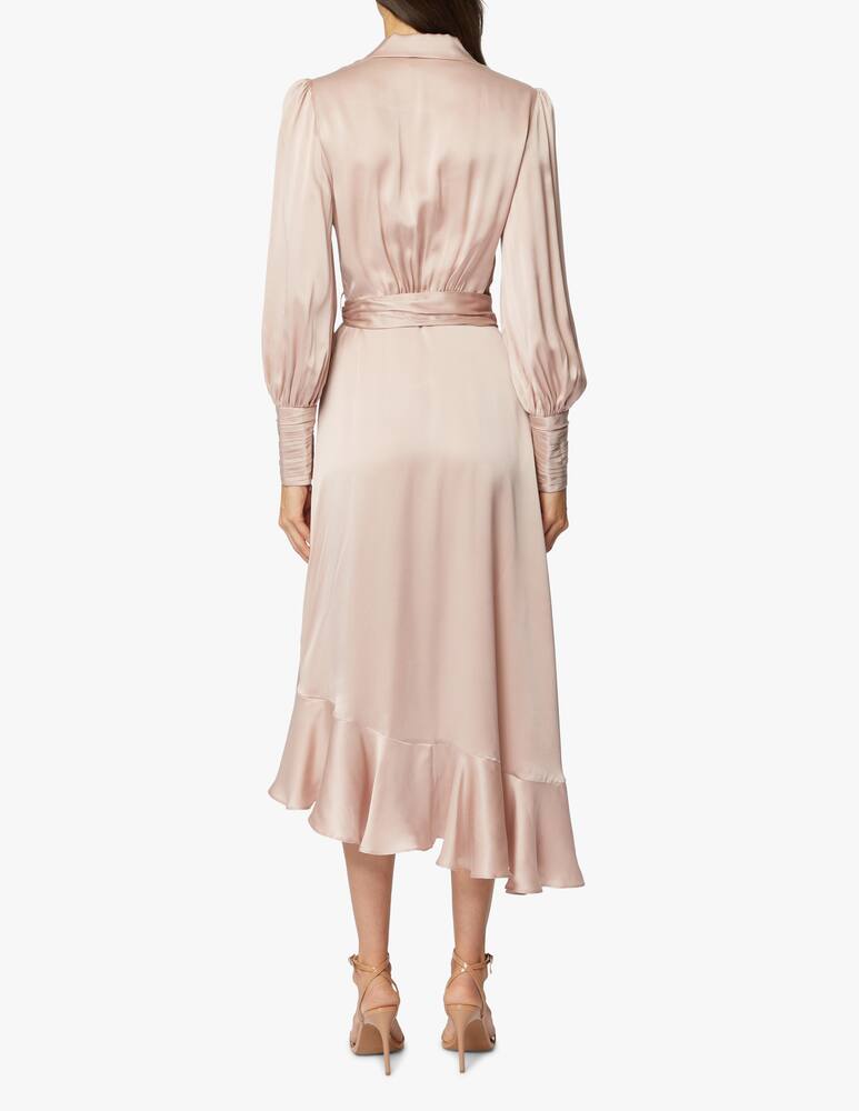 rinascente ZIMMERMANN Silk wrap midi dress - pink