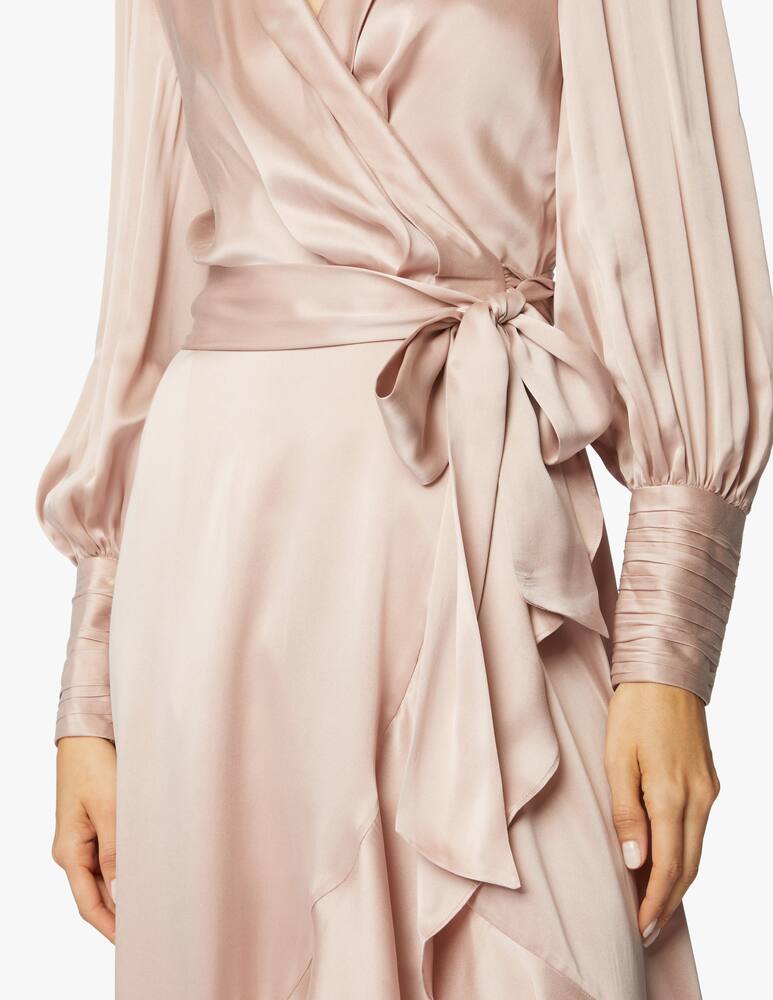 rinascente ZIMMERMANN Silk wrap midi dress - pink