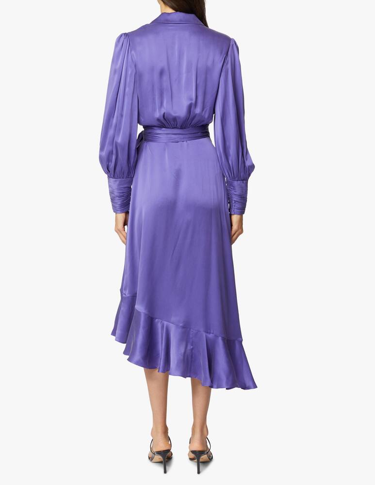 rinascente ZIMMERMANN Abito midi a portafoglio in seta - viola