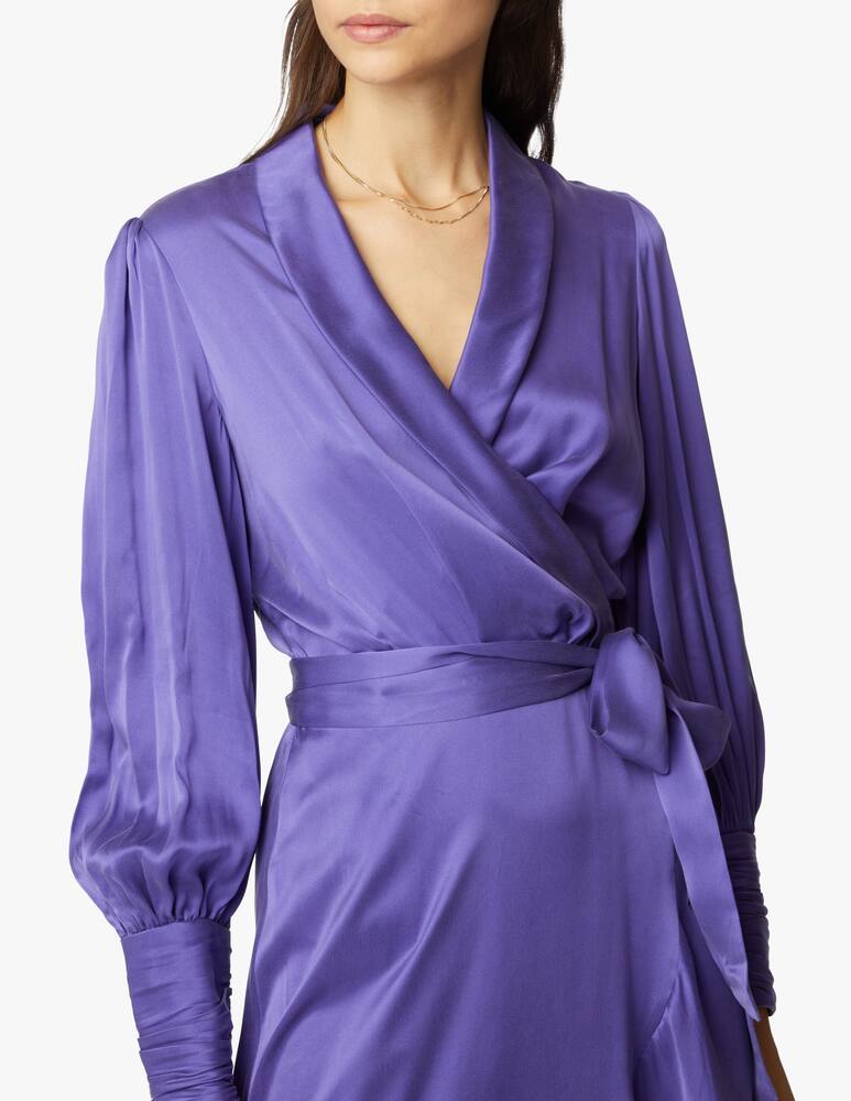 rinascente ZIMMERMANN Abito midi a portafoglio in seta - viola