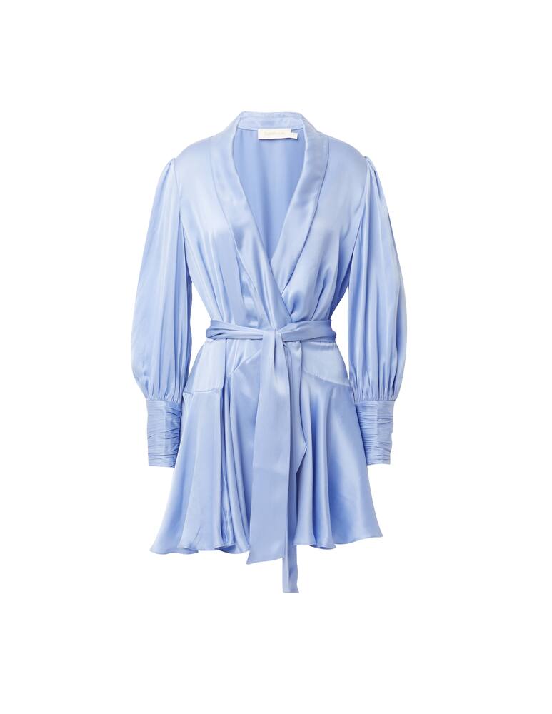 rinascente ZIMMERMANN Silk wrap mini dress - light blue