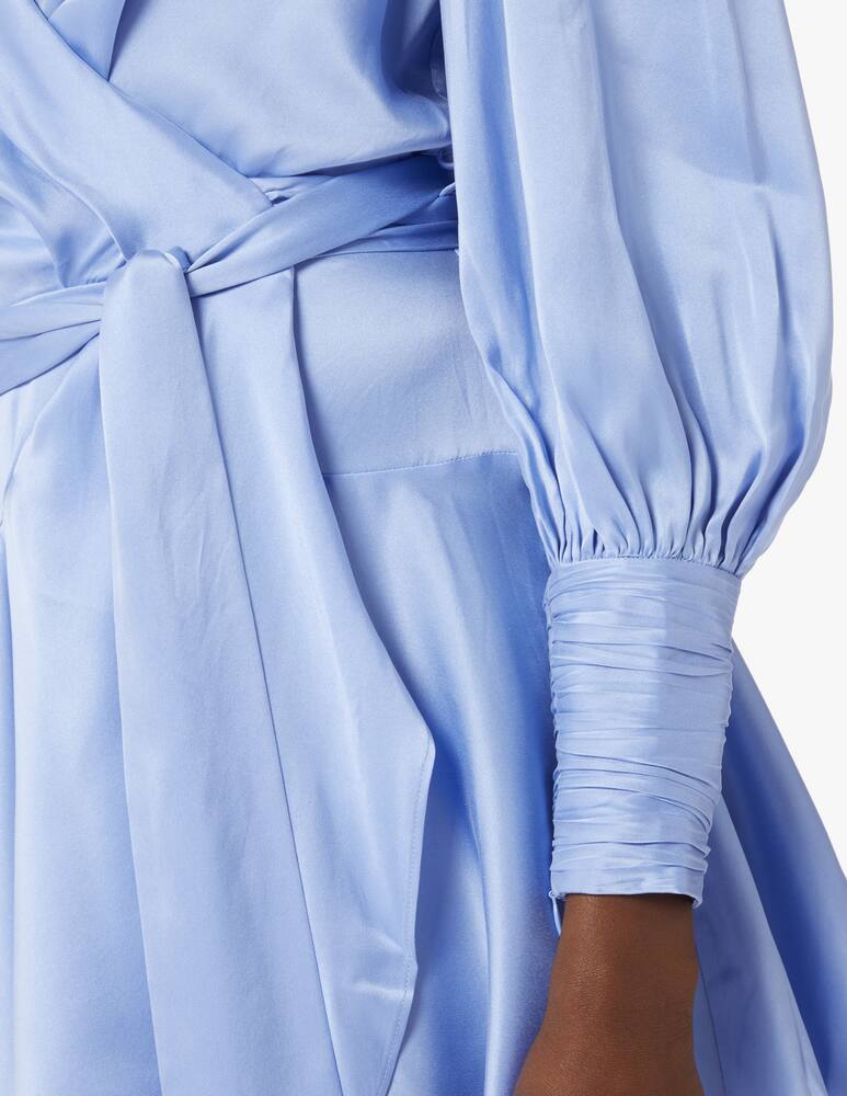 rinascente ZIMMERMANN Silk wrap mini dress - light blue