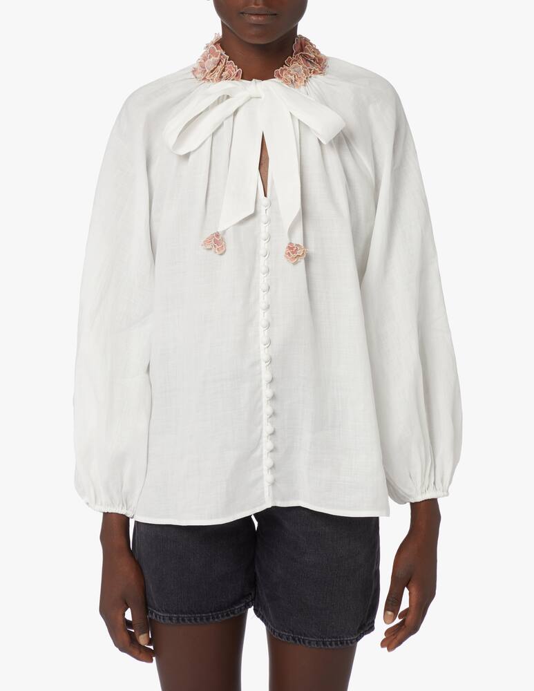 ZIMMERMANN Postcard lantern blouse - white - picture 1 ZIMMERMANN Postcard lantern blouse - white - picture 1