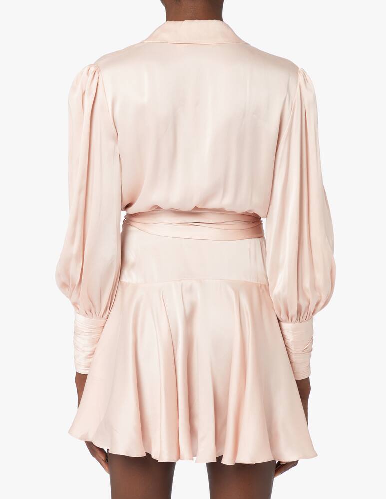 rinascente ZIMMERMANN Silk wrap mini dress - pink
