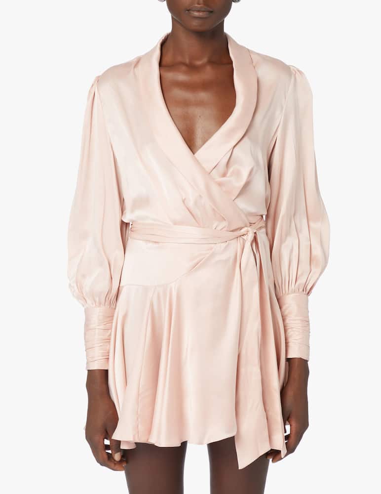 rinascente ZIMMERMANN Silk wrap mini dress - pink