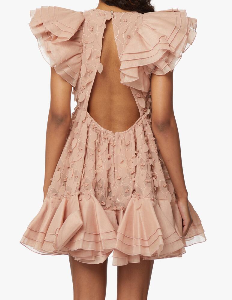 rinascente ZIMMERMANN Dancer frilled mini dress - beige
