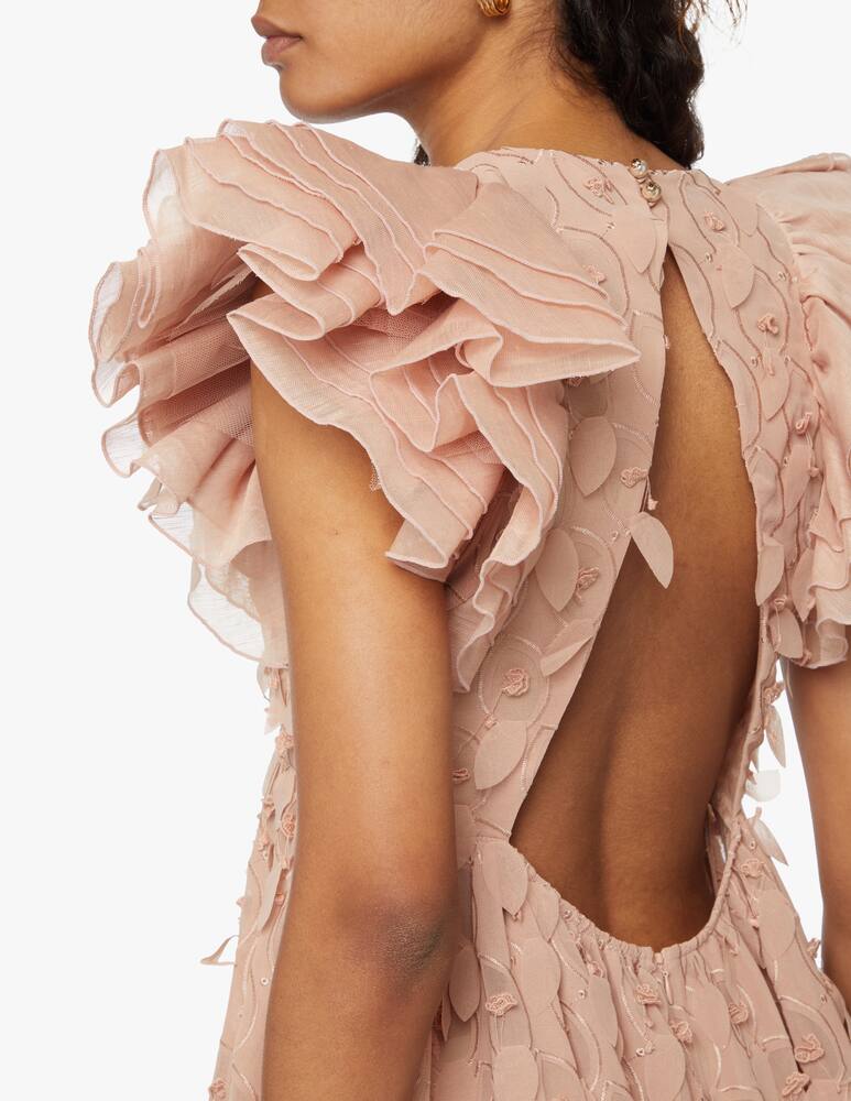 rinascente ZIMMERMANN Dancer frilled mini dress - beige