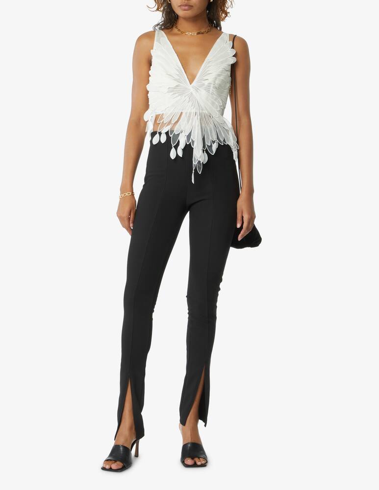 rinascente ZIMMERMANN Rhytmic silk blend embroidered bodice - White