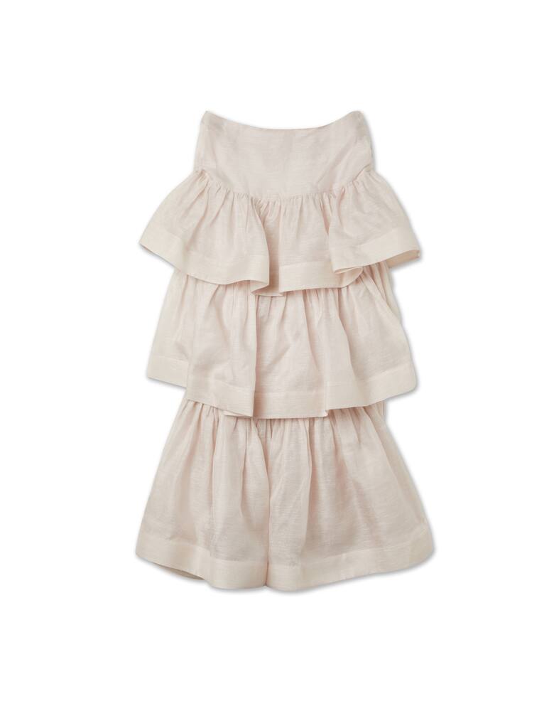 rinascente ZIMMERMANN Gonna maxi in misto seta Rhytmic Tiered - beige