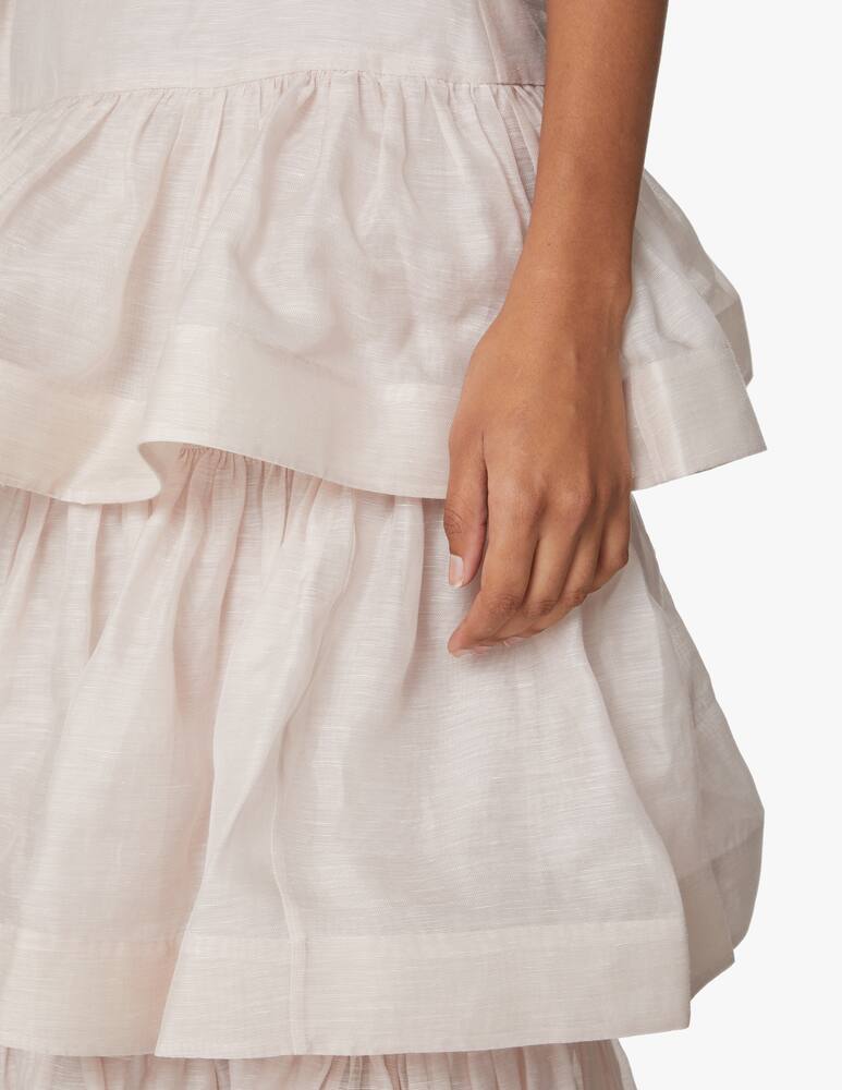 rinascente ZIMMERMANN Gonna maxi in misto seta Rhytmic Tiered - beige