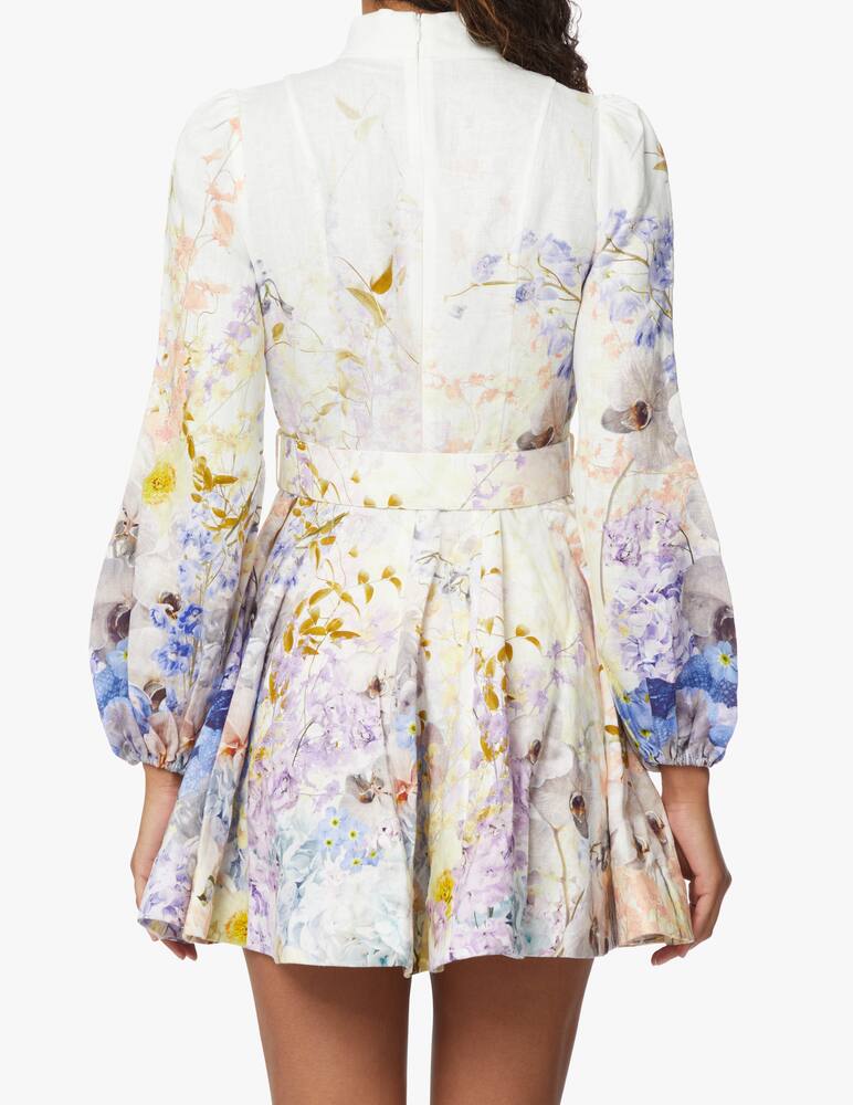 rinascente ZIMMERMANN Rhytmic Buttoned linen mini dress - white